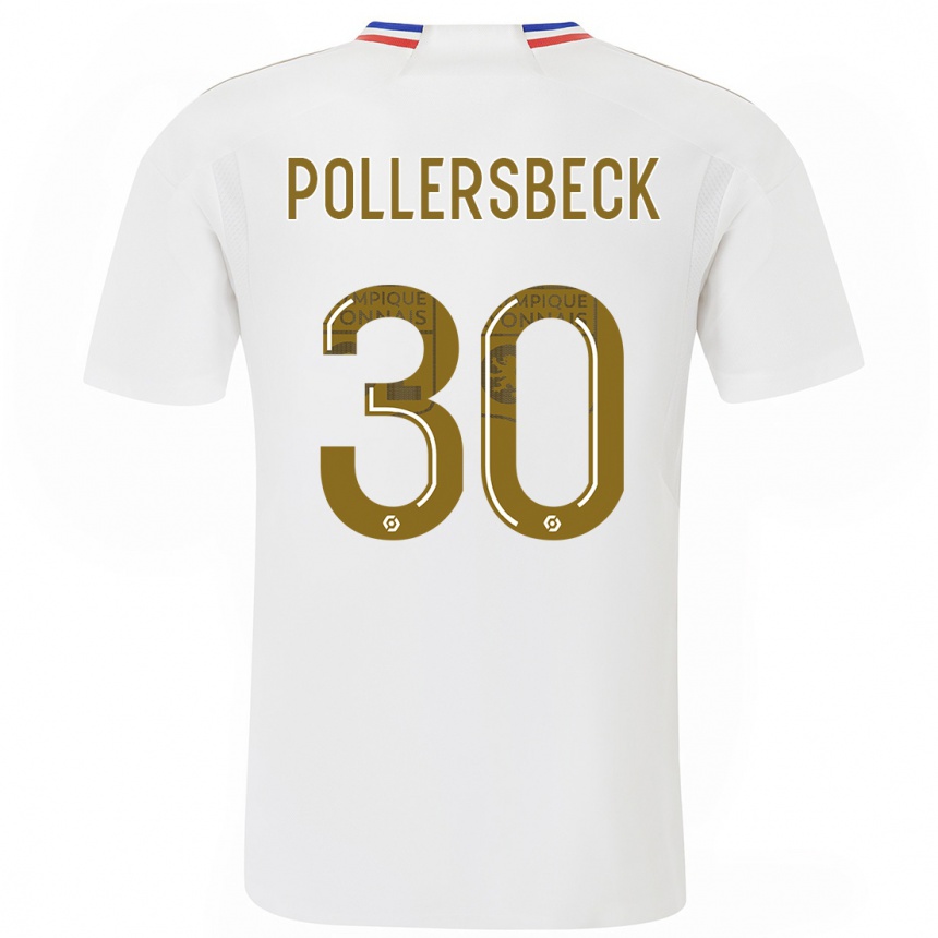 キッズフットボールユリアン・ポラースベック#30白ホームシャツ2023/24ジャージーユニフォーム