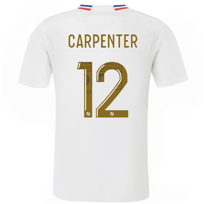 キッズフットボールエリー・カーペンター#12白ホームシャツ2023/24ジャージーユニフォーム