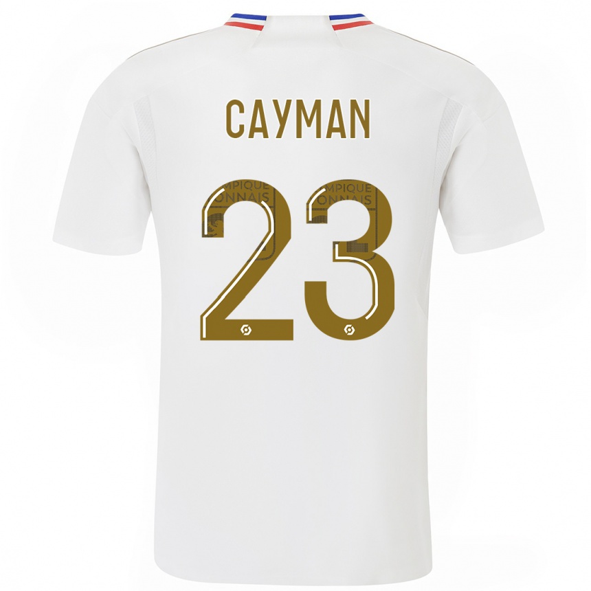 キッズフットボールジャニス・ケイマン#23白ホームシャツ2023/24ジャージーユニフォーム