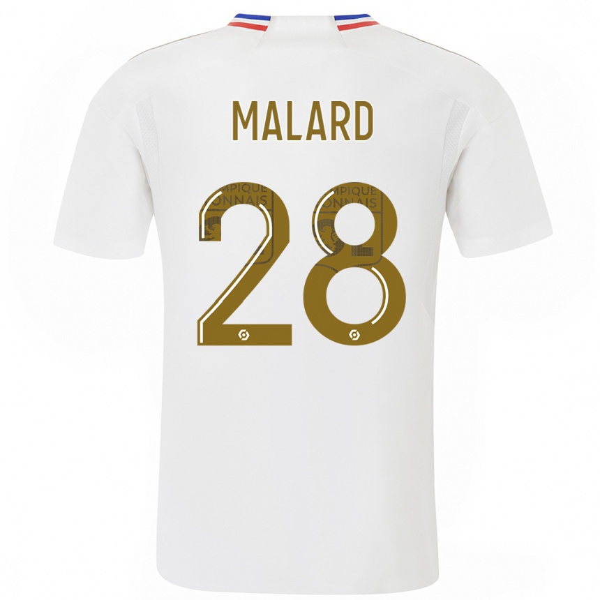 キッズフットボールメルバイン・マラード#28白ホームシャツ2023/24ジャージーユニフォーム