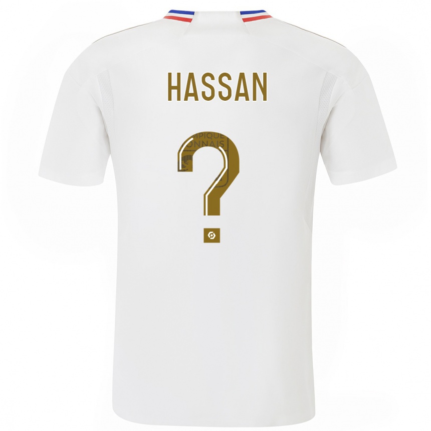 キッズフットボールアリ・ハッサン#0白ホームシャツ2023/24ジャージーユニフォーム