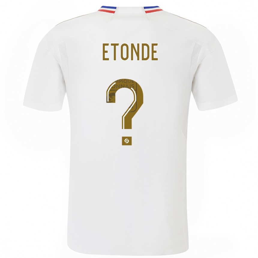キッズフットボールエメリック エトンド#0白ホームシャツ2023/24ジャージーユニフォーム