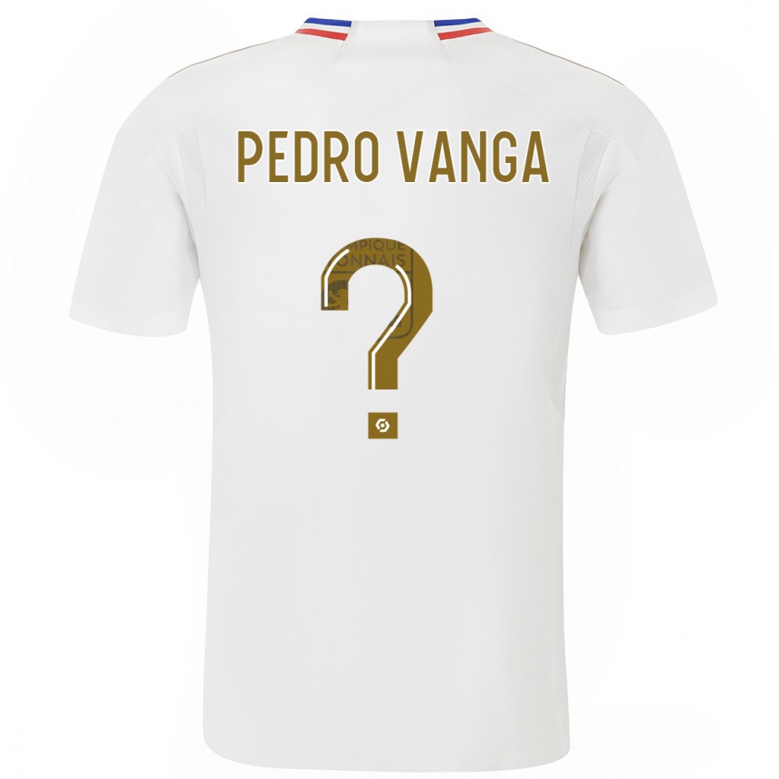 キッズフットボールエマーソン・ペドロ・ヴァンガ#0白ホームシャツ2023/24ジャージーユニフォーム