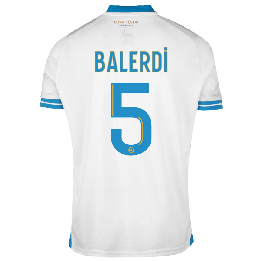 キッズフットボールレオナルド・バレルディ#5白ホームシャツ2023/24ジャージーユニフォーム