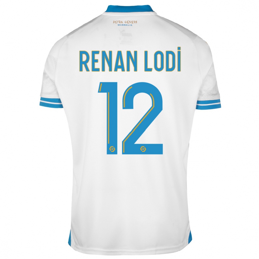 キッズフットボールレナン・ロディ#12白ホームシャツ2023/24ジャージーユニフォーム