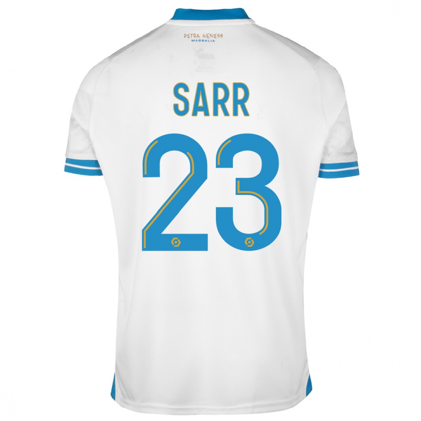 キッズフットボールイスマイラ・サール#23白ホームシャツ2023/24ジャージーユニフォーム