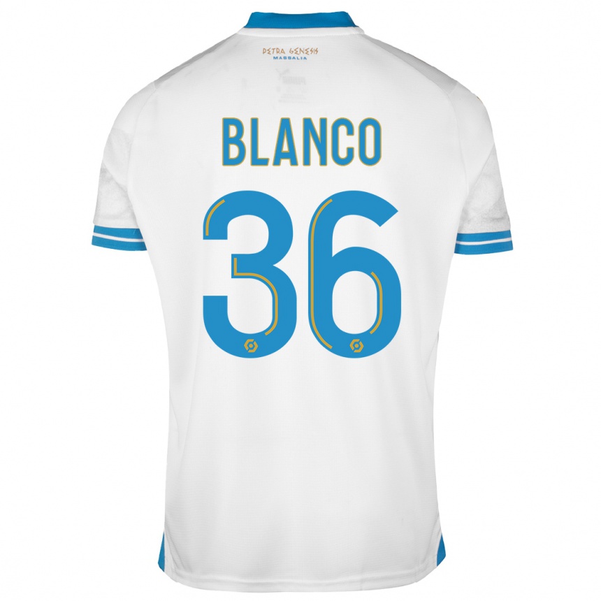 キッズフットボールルベン･ブランコ･ベイガ#36白ホームシャツ2023/24ジャージーユニフォーム