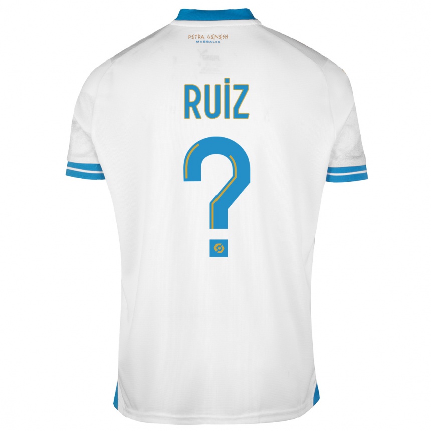 キッズフットボールペドロ・ルイス#0白ホームシャツ2023/24ジャージーユニフォーム