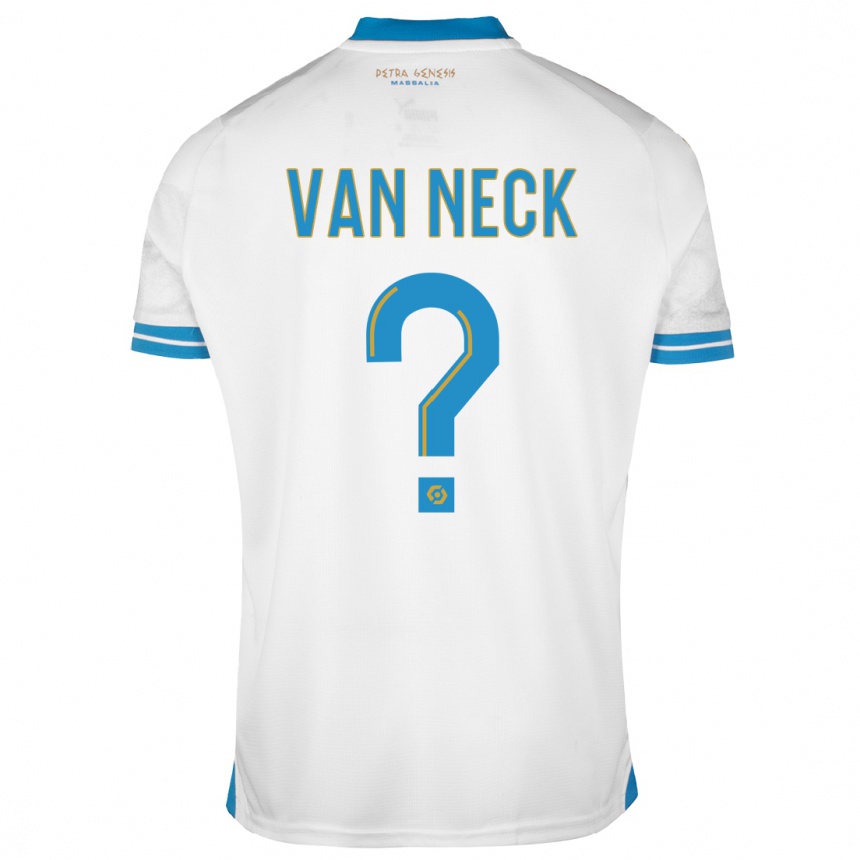 キッズフットボールジェレ・ヴァン・ネック#0白ホームシャツ2023/24ジャージーユニフォーム