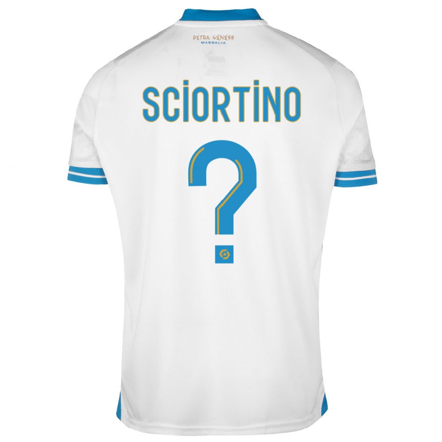 キッズフットボールパオロ・シコーティノ#0白ホームシャツ2023/24ジャージーユニフォーム