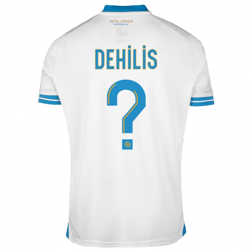 キッズフットボールラヤン・デヒリス#0白ホームシャツ2023/24ジャージーユニフォーム