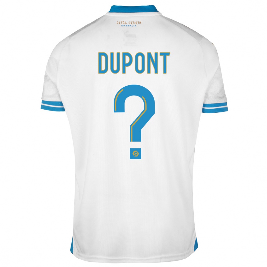 キッズフットボールヒューゴ・デュポン#0白ホームシャツ2023/24ジャージーユニフォーム