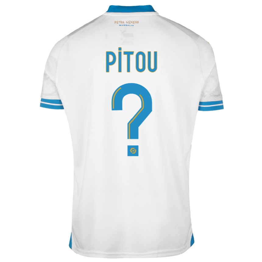 キッズフットボールJonathan Pitou#0白ホームシャツ2023/24ジャージーユニフォーム