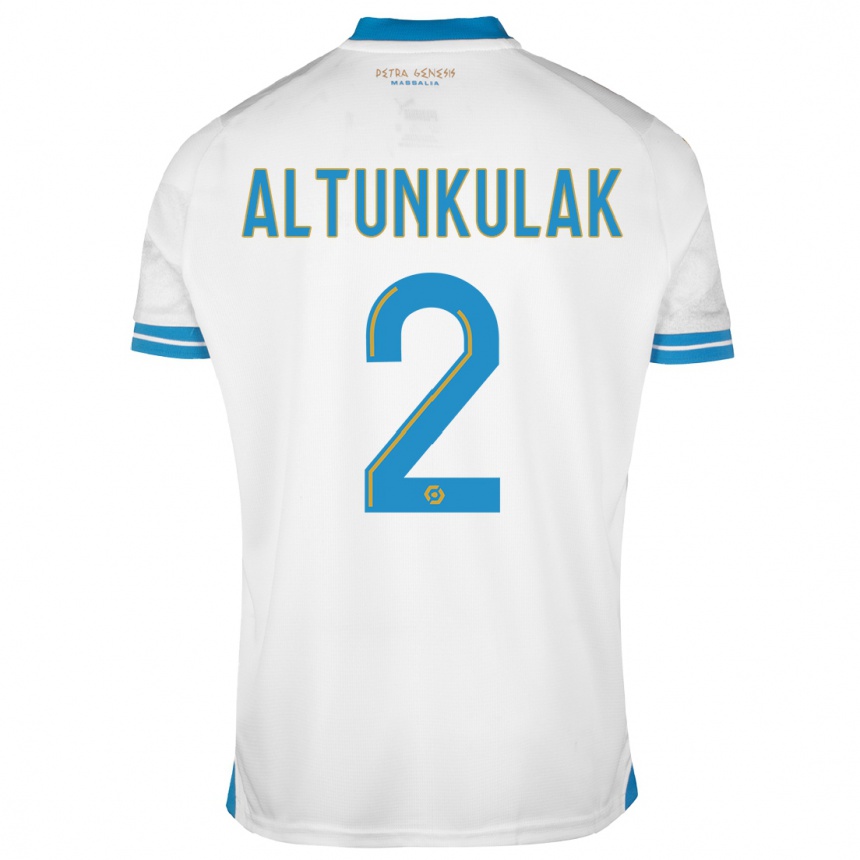 キッズフットボールセレン・アルトゥンクラク#2白ホームシャツ2023/24ジャージーユニフォーム