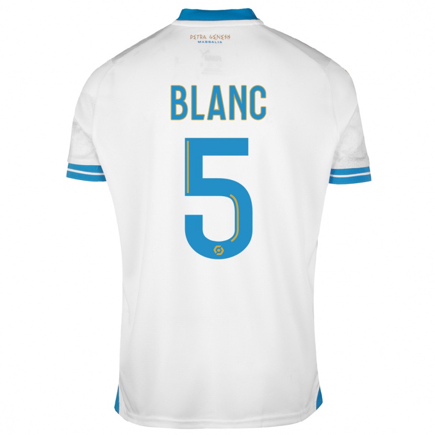 キッズフットボールアマンディーヌ・ブラン#5白ホームシャツ2023/24ジャージーユニフォーム