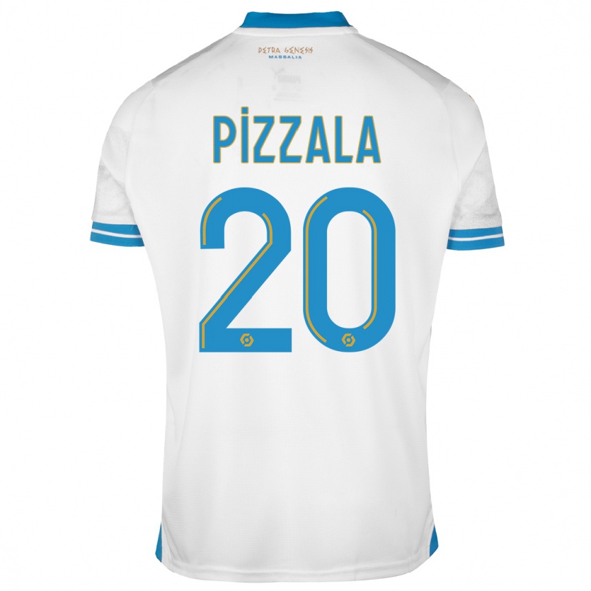 キッズフットボールキャロライン・ピッツァラ#20白ホームシャツ2023/24ジャージーユニフォーム