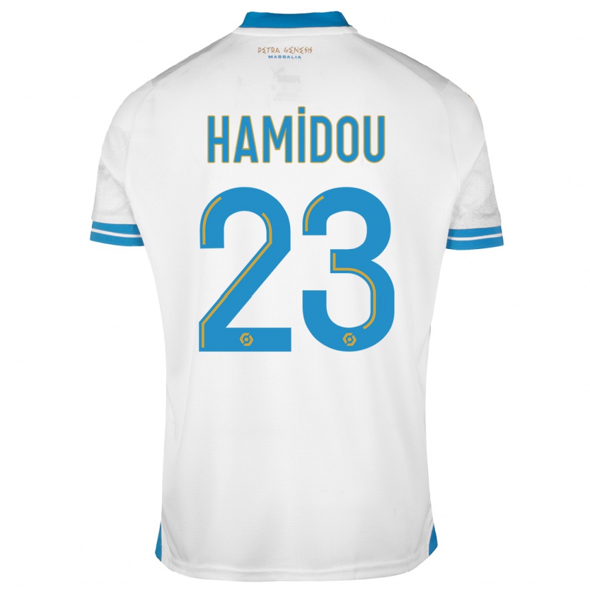 キッズフットボールジャミラ・ハミドゥ#23白ホームシャツ2023/24ジャージーユニフォーム