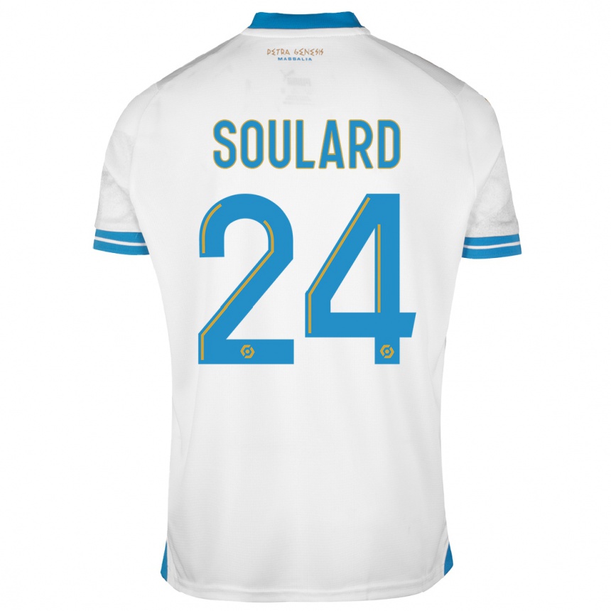 キッズフットボールアマンディーヌ・スーラード#24白ホームシャツ2023/24ジャージーユニフォーム