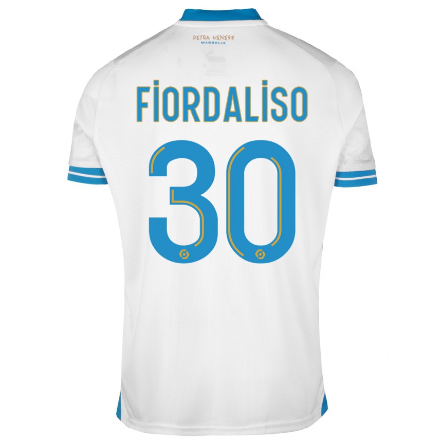 キッズフットボールテルマ・フィオルダリソ#30白ホームシャツ2023/24ジャージーユニフォーム