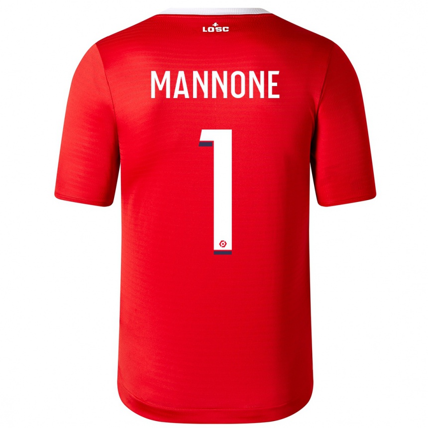 キッズフットボールヴィト・マンノーネ#1赤ホームシャツ2023/24ジャージーユニフォーム