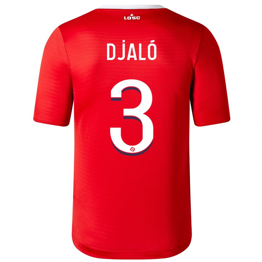 キッズフットボールティアゴ・ジャロ#3赤ホームシャツ2023/24ジャージーユニフォーム
