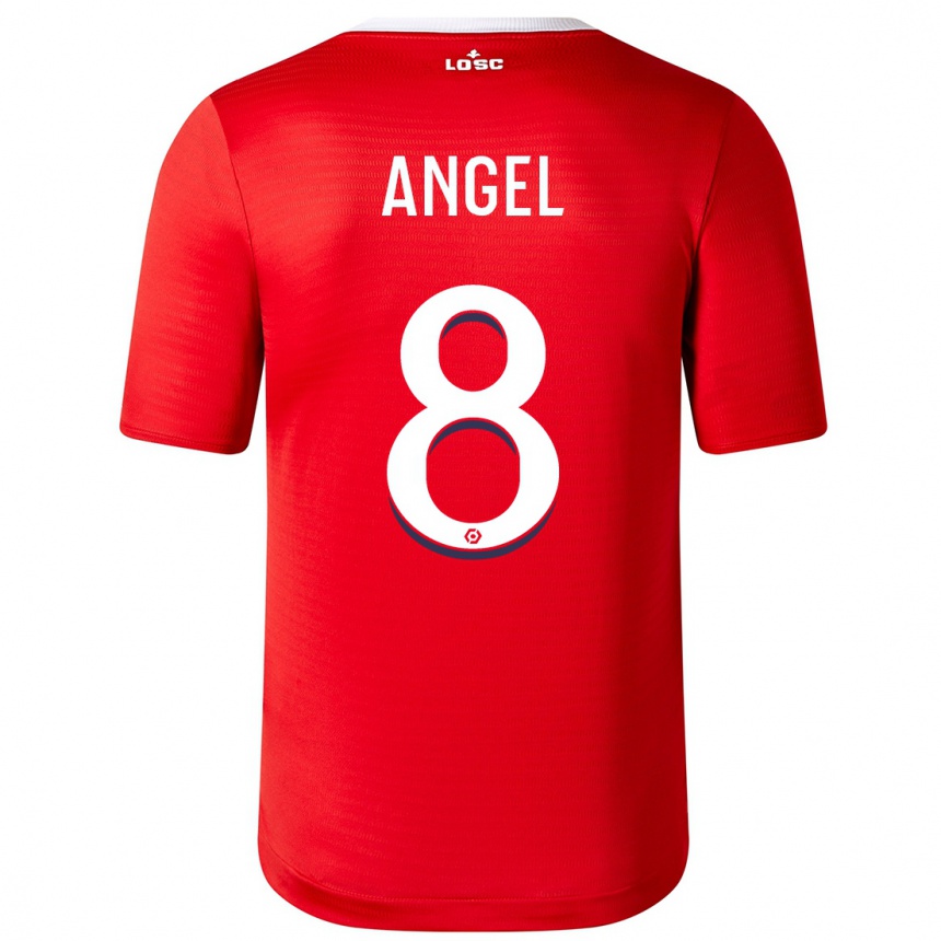 キッズフットボールアンヘル・ゴメス#8赤ホームシャツ2023/24ジャージーユニフォーム