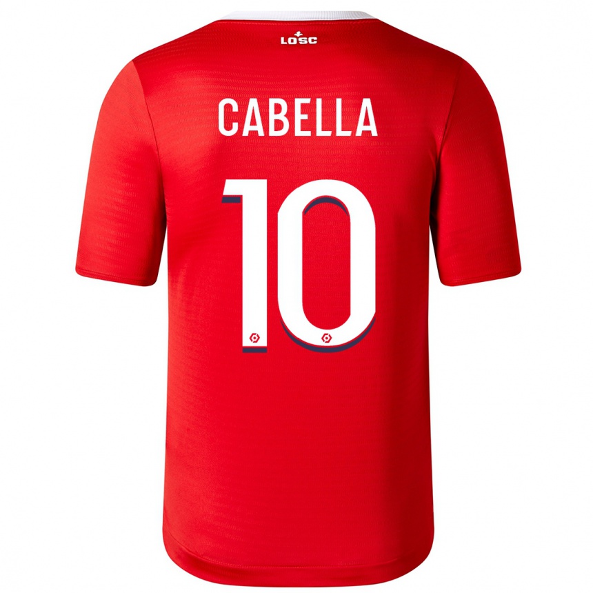 キッズフットボールレミ・カベッラ#10赤ホームシャツ2023/24ジャージーユニフォーム