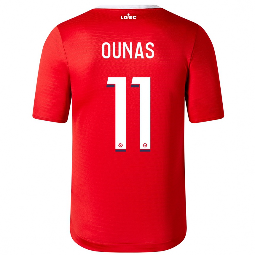キッズフットボールアダム・ウナス#11赤ホームシャツ2023/24ジャージーユニフォーム