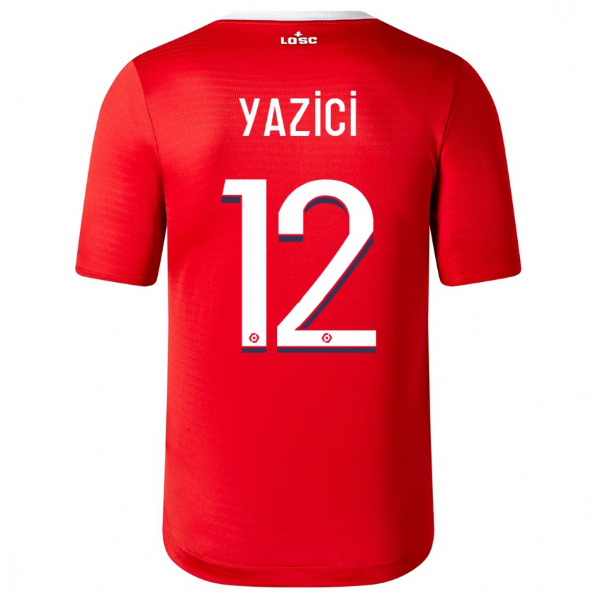 キッズフットボールユスフ・ヤズジュ#12赤ホームシャツ2023/24ジャージーユニフォーム