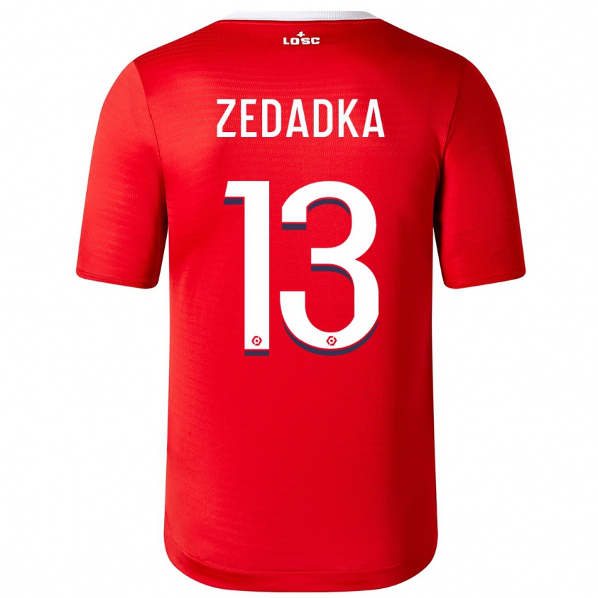 キッズフットボールアキム・ゼダカ#13赤ホームシャツ2023/24ジャージーユニフォーム