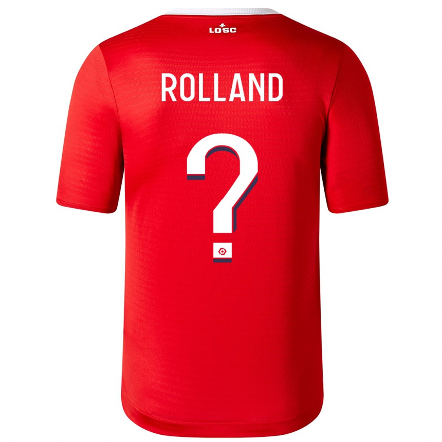 キッズフットボールバプティスト・ジーン・ローランド#0赤ホームシャツ2023/24ジャージーユニフォーム