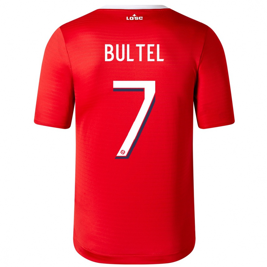 キッズフットボールリュディヴィーヌ・ブルテル#7赤ホームシャツ2023/24ジャージーユニフォーム