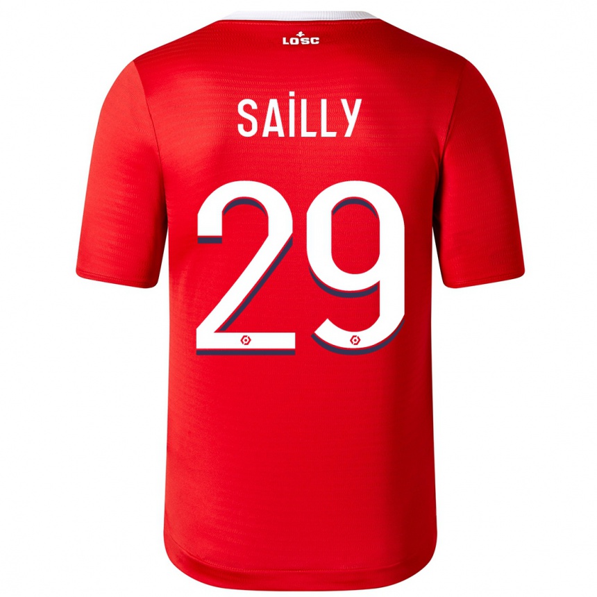 キッズフットボールシャーロット・セイリー#29赤ホームシャツ2023/24ジャージーユニフォーム