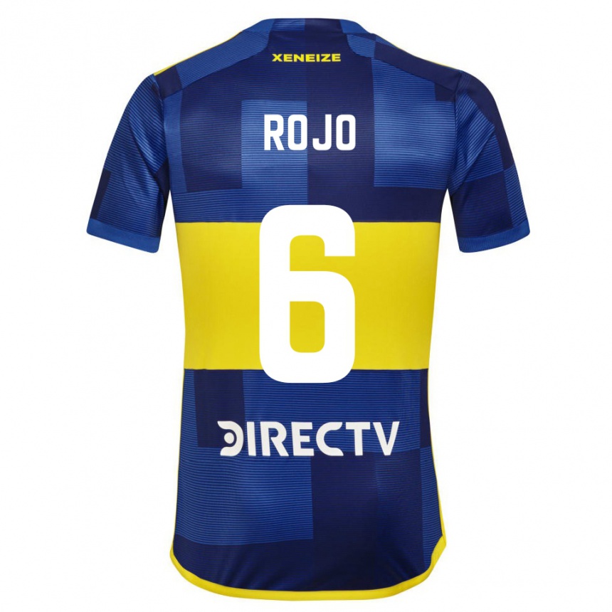 キッズフットボールマルコス・ロホ#6濃い青 黄色ホームシャツ2023/24ジャージーユニフォーム