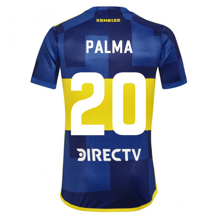 キッズフットボールルーカス・パルマ#20濃い青 黄色ホームシャツ2023/24ジャージーユニフォーム
