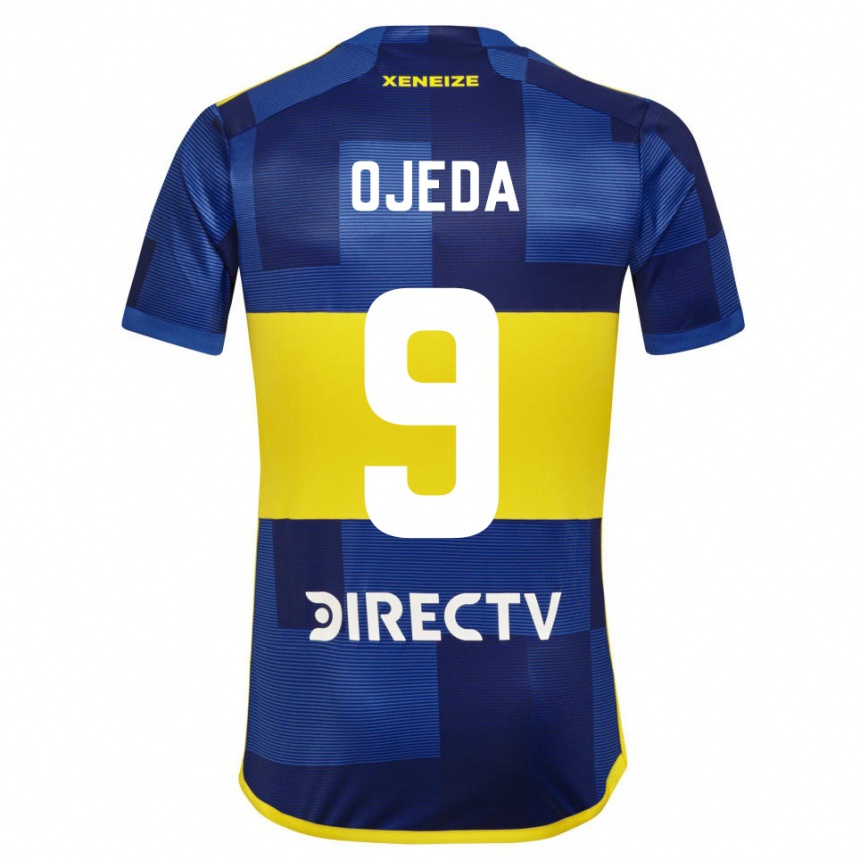 キッズフットボールアンドレア・オジェダ#9濃い青 黄色ホームシャツ2023/24ジャージーユニフォーム