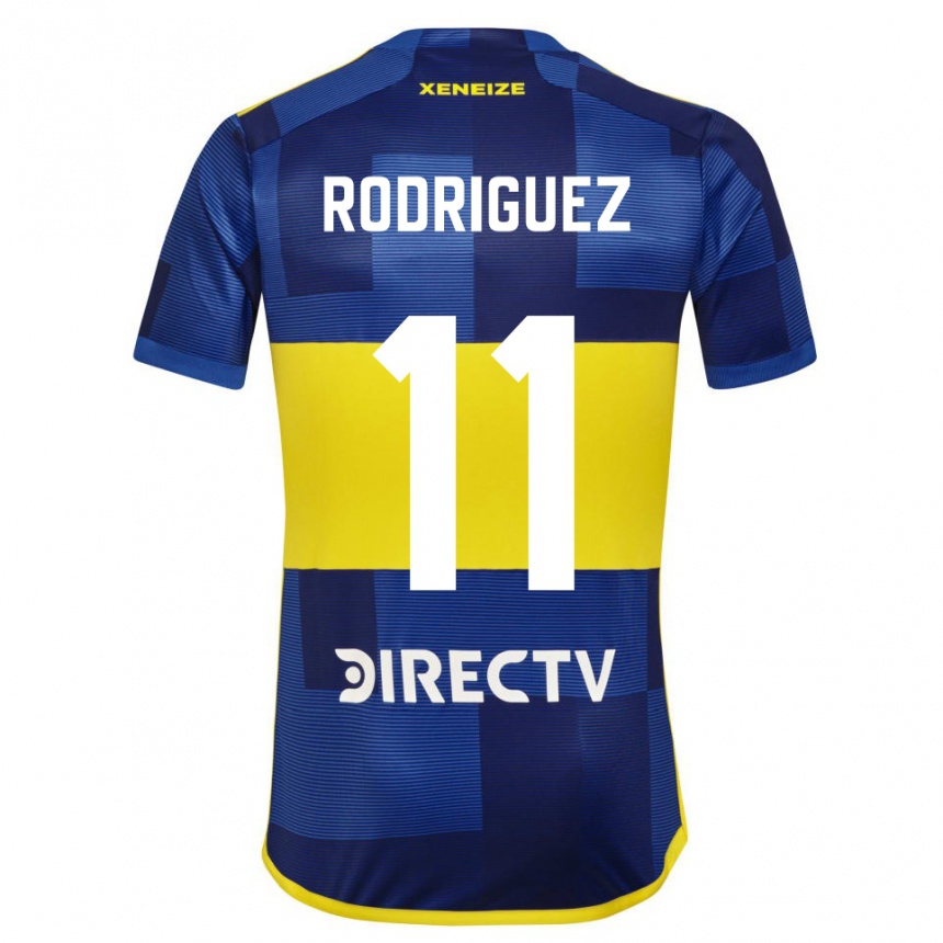 キッズフットボールヤミラ・ロドリゲス#11濃い青 黄色ホームシャツ2023/24ジャージーユニフォーム