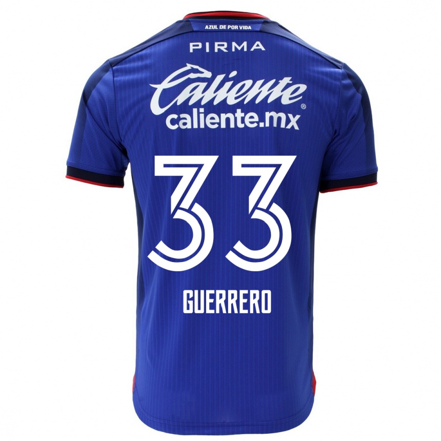 キッズフットボールラファエル・ゲレーロ#33青ホームシャツ2023/24ジャージーユニフォーム