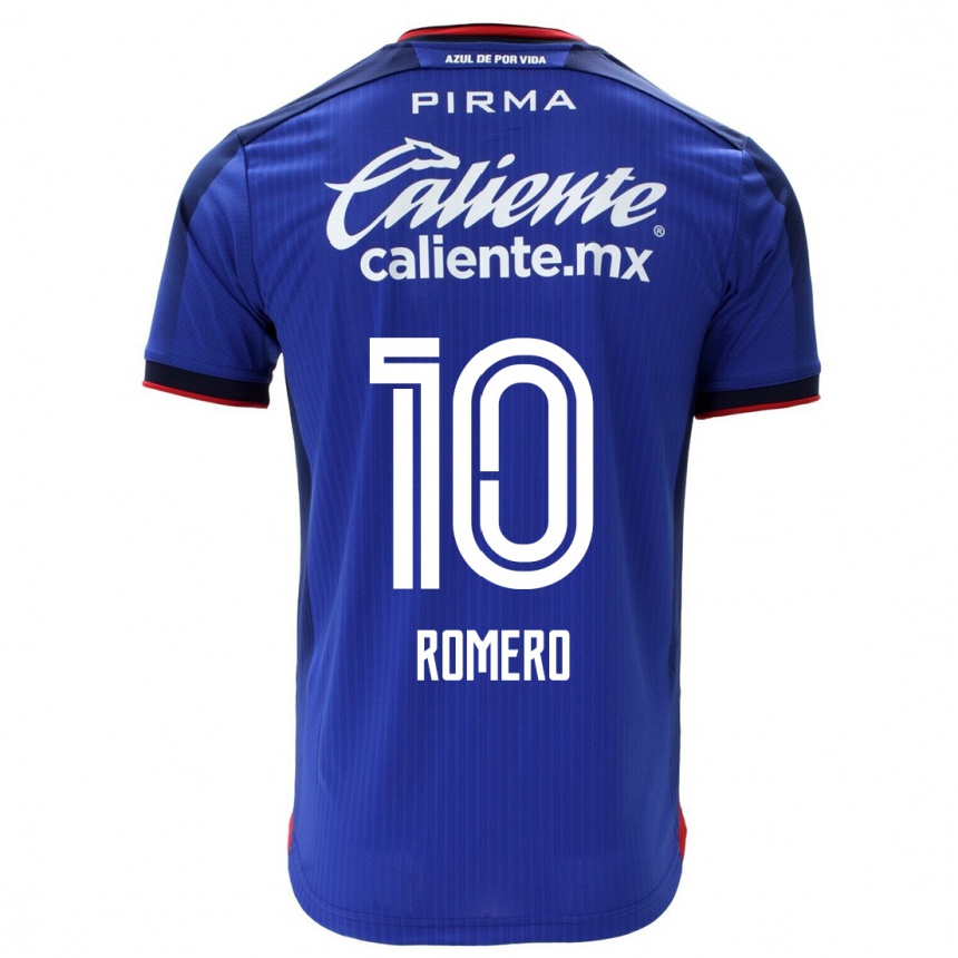 キッズフットボールアンヘル・ロメロ#10青ホームシャツ2023/24ジャージーユニフォーム