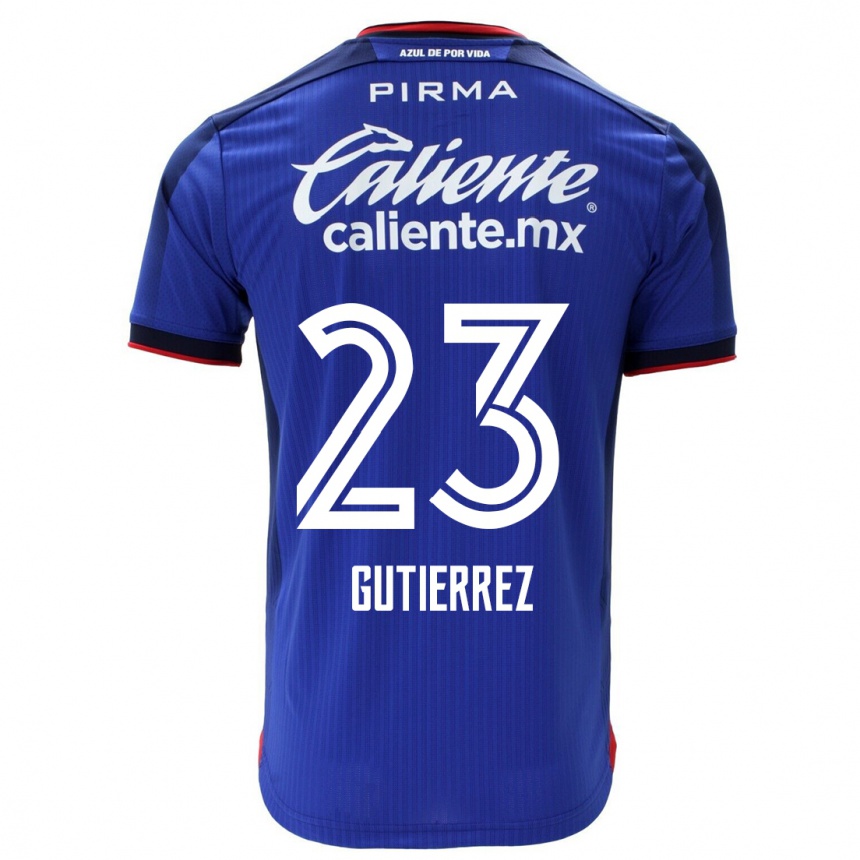 キッズフットボールイボンヌ・グティエレス#23青ホームシャツ2023/24ジャージーユニフォーム