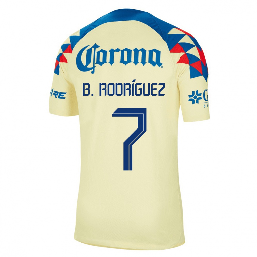 キッズフットボールブライアン・ロドリゲス#7黄色ホームシャツ2023/24ジャージーユニフォーム