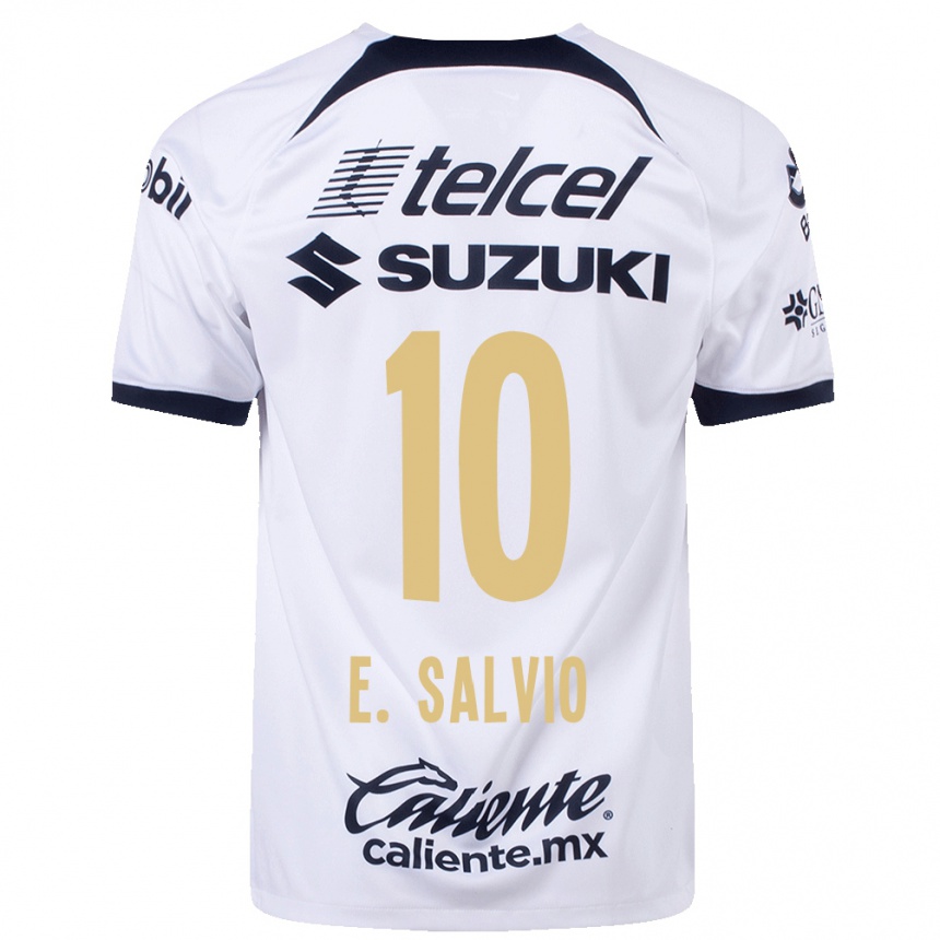 キッズフットボールエドゥアルド・サルビオ#10白ホームシャツ2023/24ジャージーユニフォーム