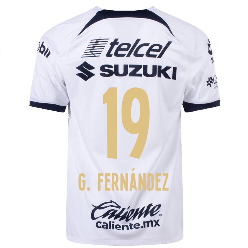 キッズフットボールガブリエル・フェルナンデス#19白ホームシャツ2023/24ジャージーユニフォーム