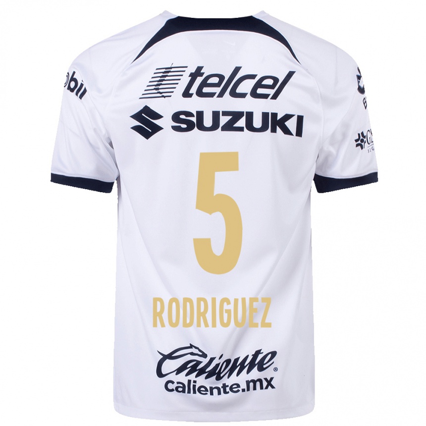キッズフットボールヘロニモ・ロドリゲス#5白ホームシャツ2023/24ジャージーユニフォーム