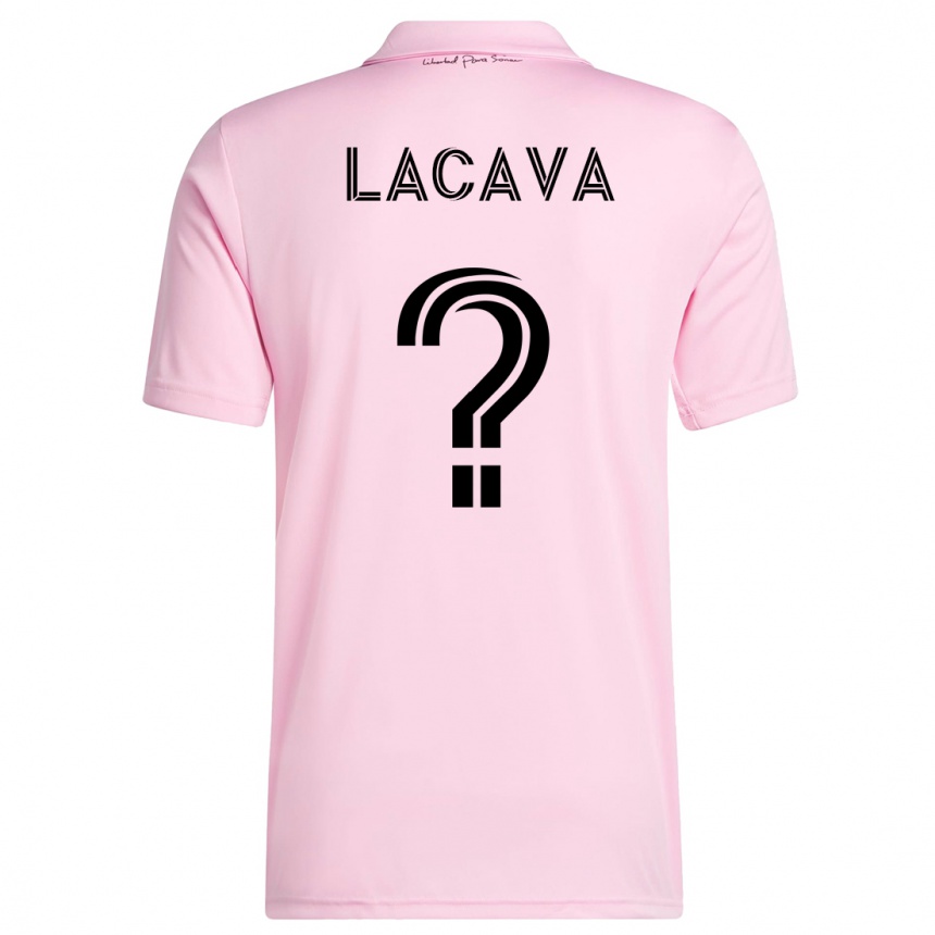 キッズフットボールジェイク・ラカワ#0ピンクホームシャツ2023/24ジャージーユニフォーム