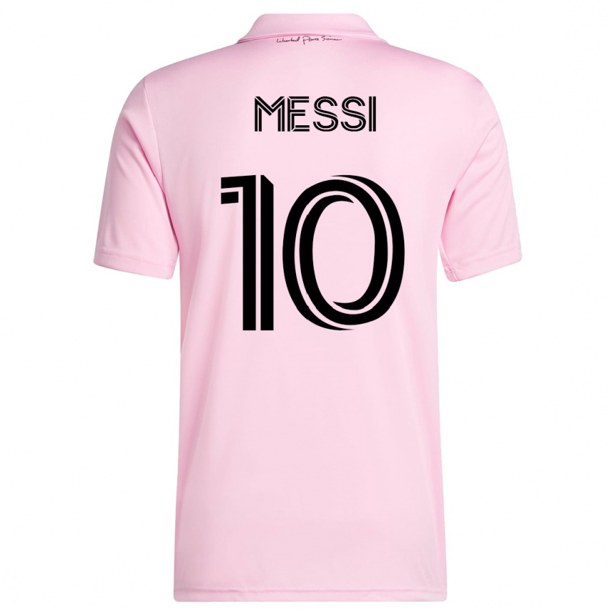 キッズフットボールリオネル・メッシ#10ピンクホームシャツ2023/24ジャージーユニフォーム