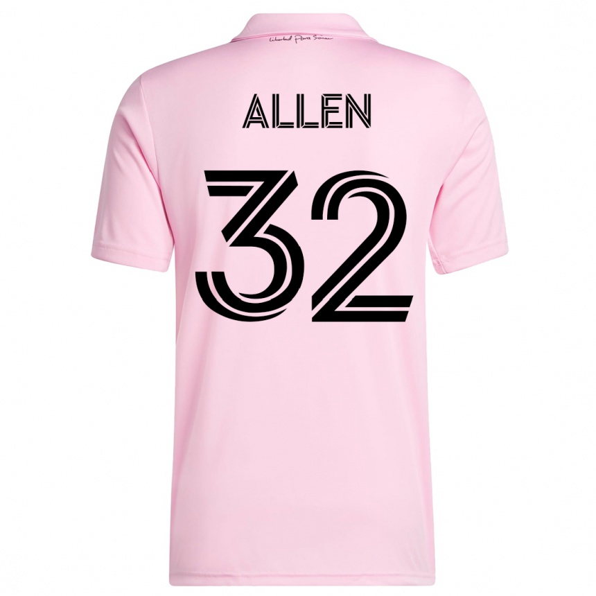 キッズフットボールノア・アレン#32ピンクホームシャツ2023/24ジャージーユニフォーム