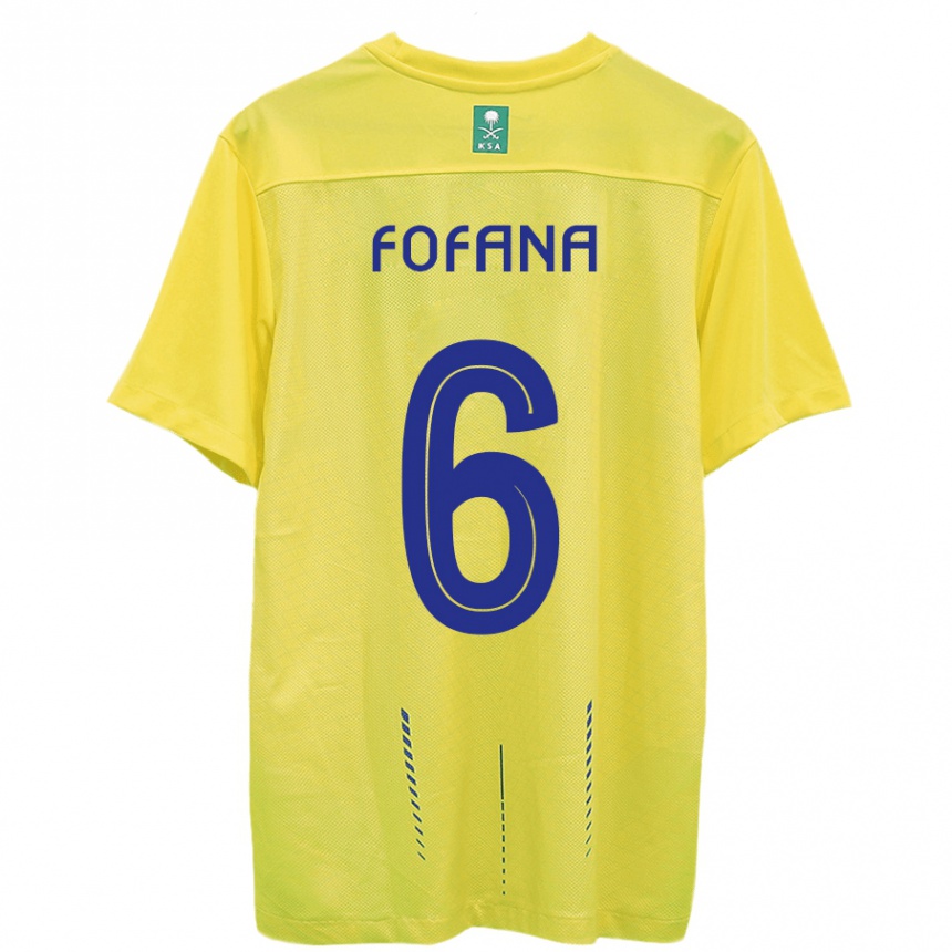 キッズフットボールセコ・フォファナ#6黄色ホームシャツ2023/24ジャージーユニフォーム