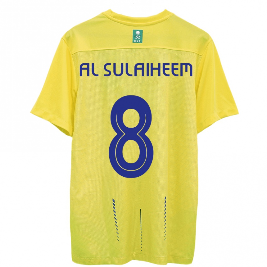 キッズフットボールアブドルマジード・アッ＝スライヒム#8黄色ホームシャツ2023/24ジャージーユニフォーム