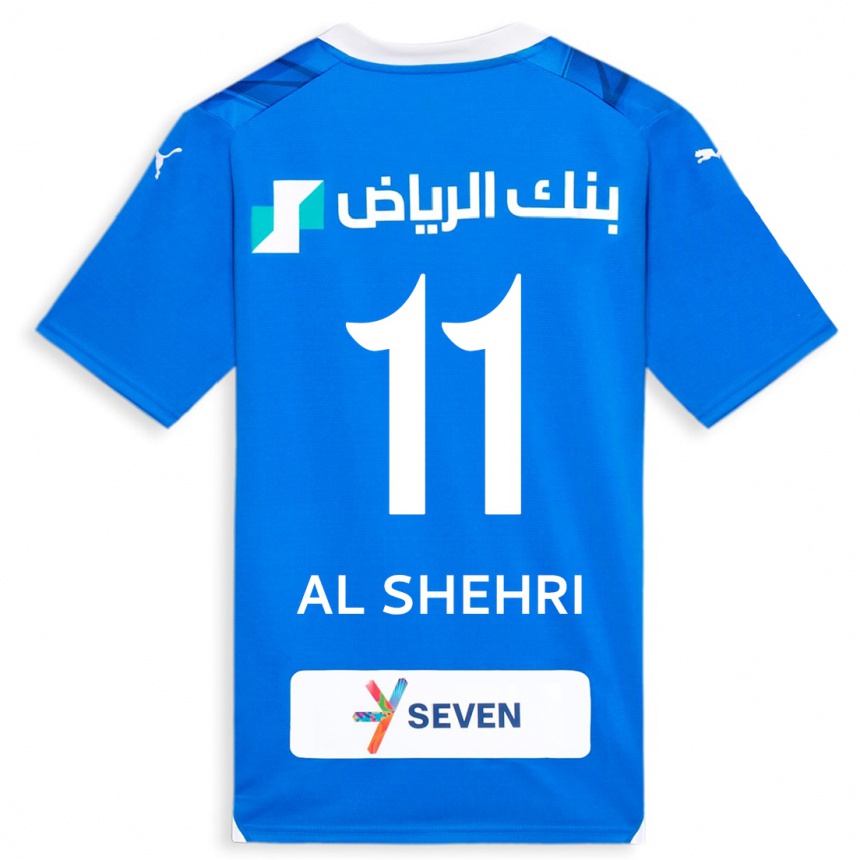 キッズフットボールサレー・アル・シェフリ#11青ホームシャツ2023/24ジャージーユニフォーム